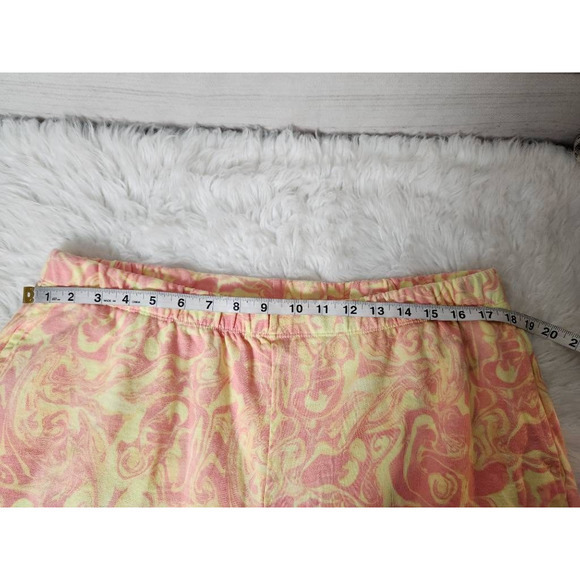 BP Womens Jogger Pants Yellow Pink High Rise Elastic Waist Running Plus 1X - Picture 3 of 7